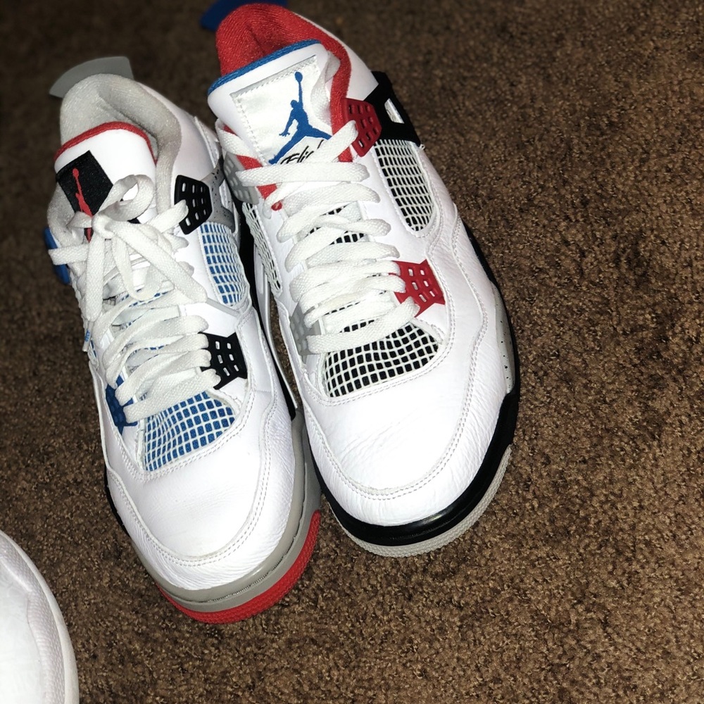 “What The” Jordan 4s Size 9.5
